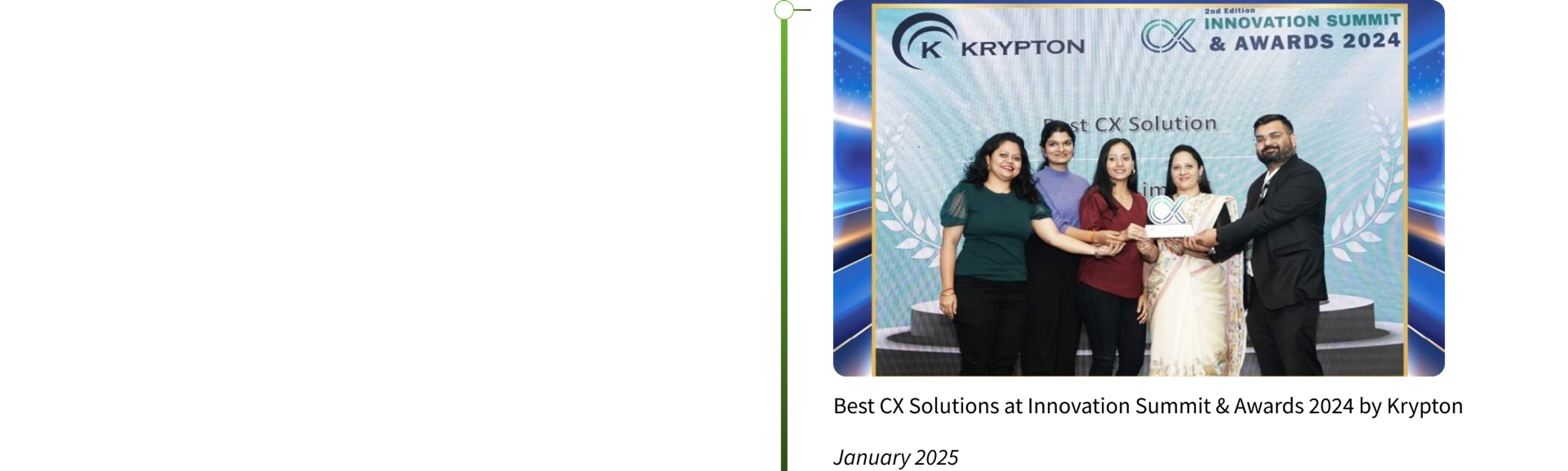 Best CX Solutions at Innovation Summit & Awards 2024 by Krypton